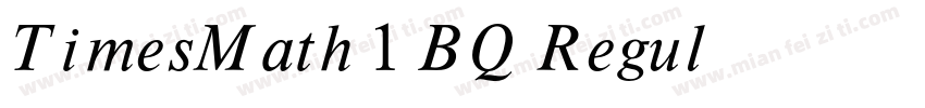 TimesMath 1 BQ Regul字体转换